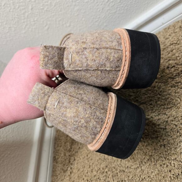 EILEEN FISHER Nims Platform Oxford In Felt Tan Size 7 - Picture 5 of 9